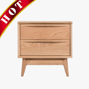 Two Drawer Solid Wooden Bedside Table Nightstand Drawer Chest